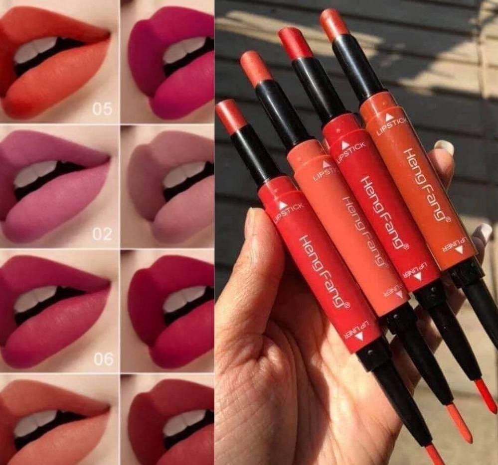 2 in 1 Lipliner Lipstick- Pack of 4