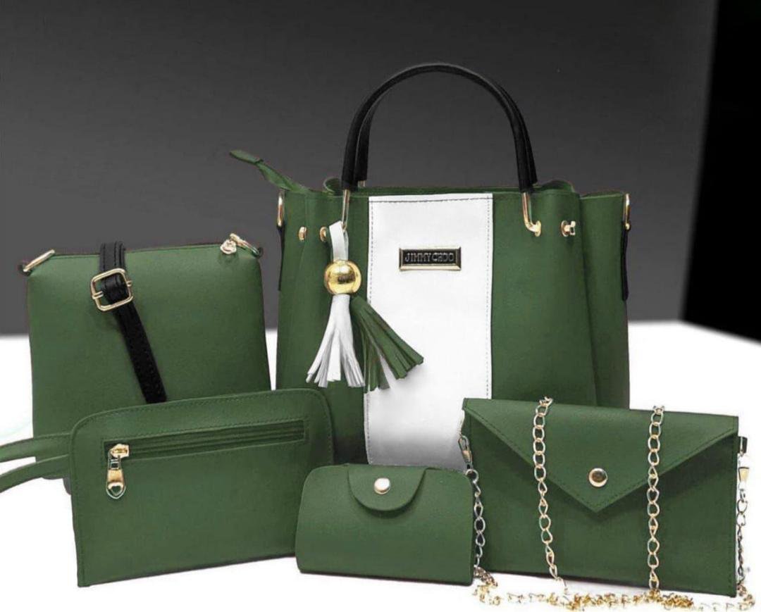 Girl's Leather Plain Hand Bags Set
Colours:Maroon,Beige,Green,Grey - Image 3