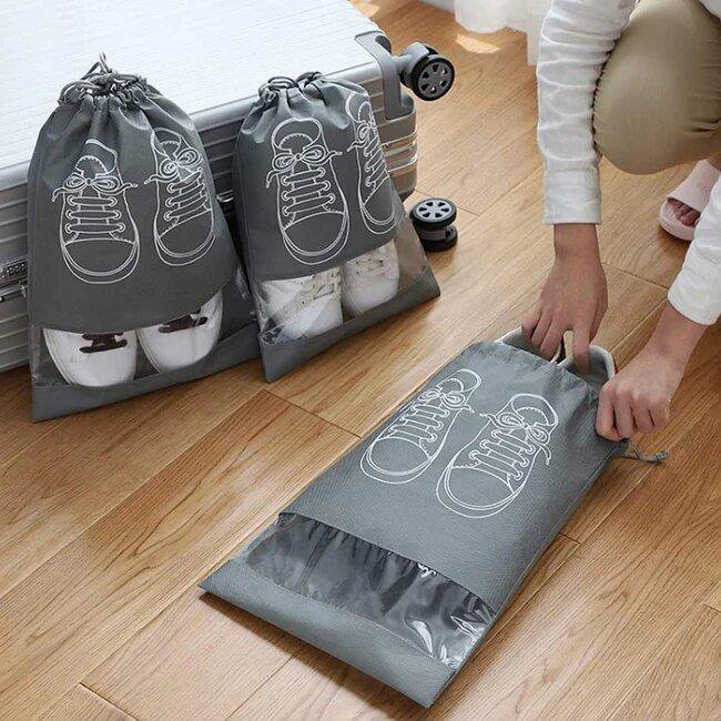 Travel Shoes Storage Bag: Pack of 5