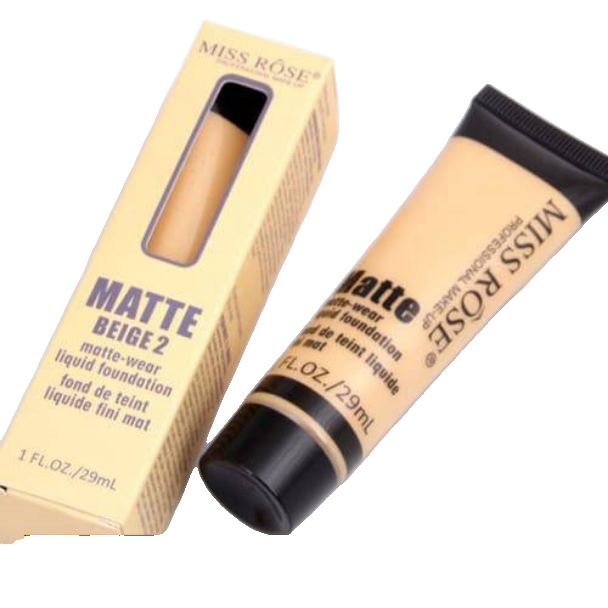 Matte Liquid Foundation Tube
Beige 2 and Fair